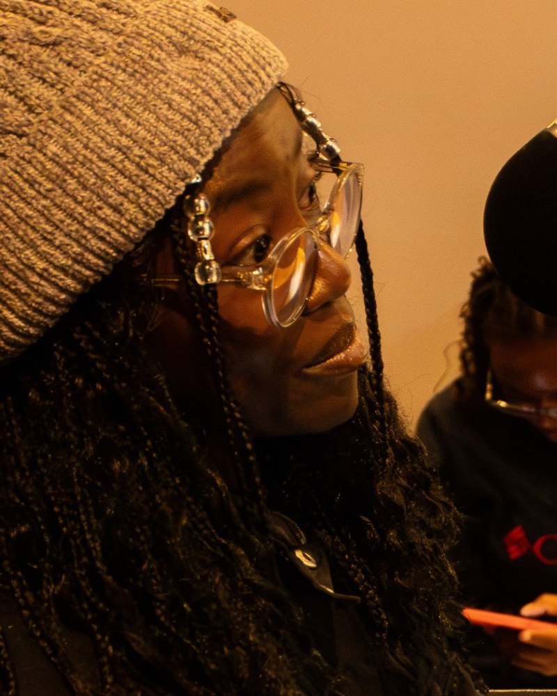 Funo Masindi at the mic