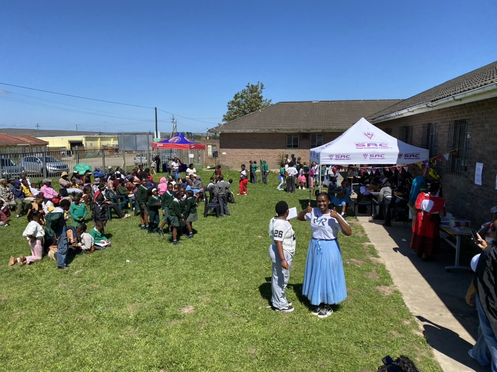 The crowd of learners at Joza Youth Hub